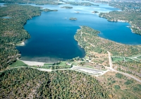 aerial view of Moonlight Beach, Ramsey Lake