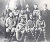 Early hockey team circa 1900.  Photo courtesy of "Homegrown Heroes: A Sports History of Sudbury".
